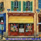 Mẫu tranh góc phố độc đáo