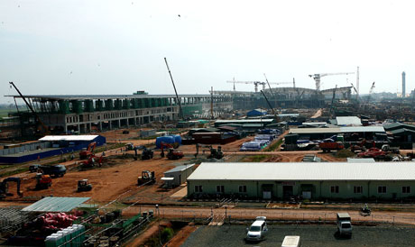Nhà ga T2 sân bay Nội Bài đang được khẩn trương thi công để về đích đúng tiến độ. Ảnh: Huy Hùng
